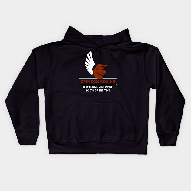 Crimson Bovine Kids Hoodie by Ghostlight Media